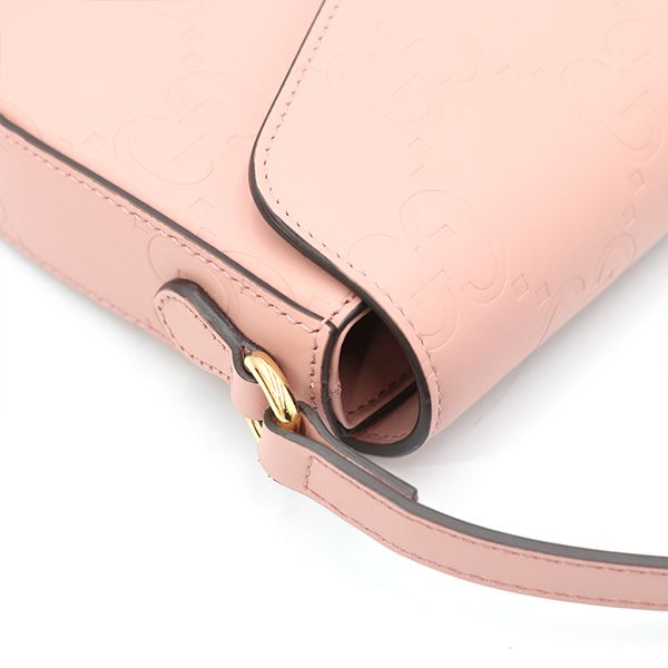 Gucci Pink Leather GG Super Mini Shoulder Bag 772794 Ladies 400000180100432