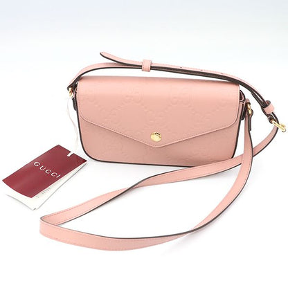 Gucci Pink Leather GG Super Mini Shoulder Bag 772794 Ladies 400000180100432