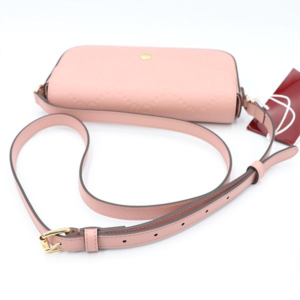 Gucci Pink Leather GG Super Mini Shoulder Bag 772794 Ladies 400000180100432