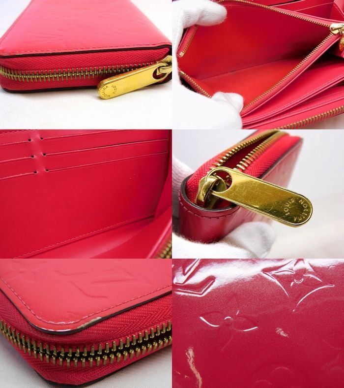Louis Vuitton - M93058 Ba2186 Zippy Wallet Vernis Pink Round Zipper Long Wallet
