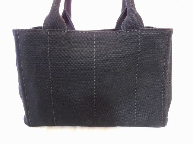 Prada Canapa Handbag Shoulder Bag Black Ladies □ 7K
