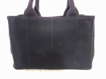 Prada Canapa Handbag Shoulder Bag Black Ladies □ 7K