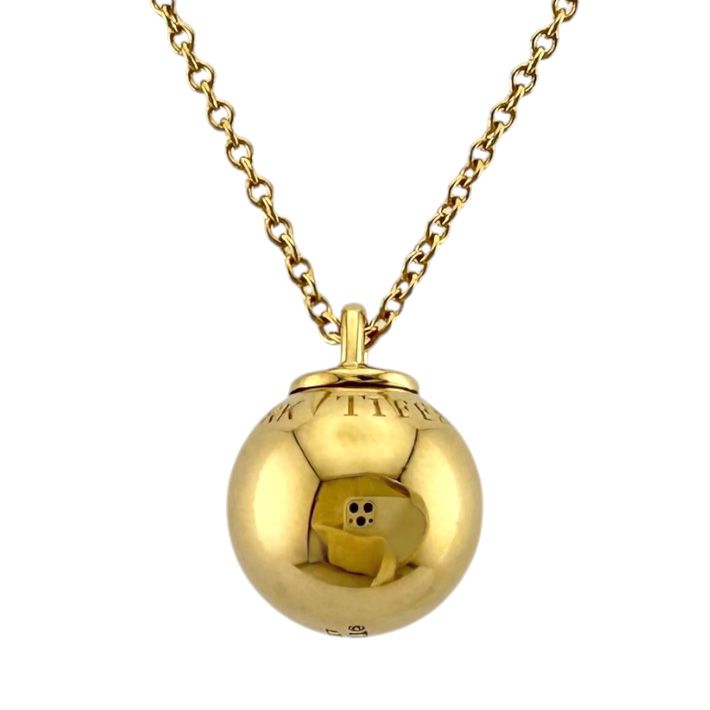 Tiffany & Co Hardware Ball Necklace 18k Gold 18k Yellow Gold Ladies Tiffany &