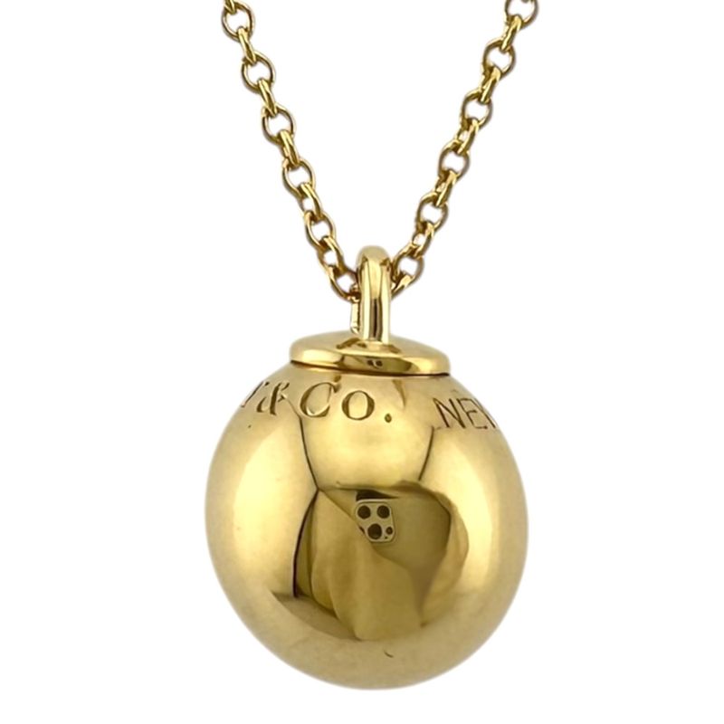 Tiffany & Co Hardware Ball Necklace 18k Gold 18k Yellow Gold Ladies Tiffany &