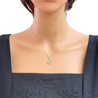 Tiffany & Co Atlas Open Medallion Diamond Necklace 18k Gold 18k Yellow Gold