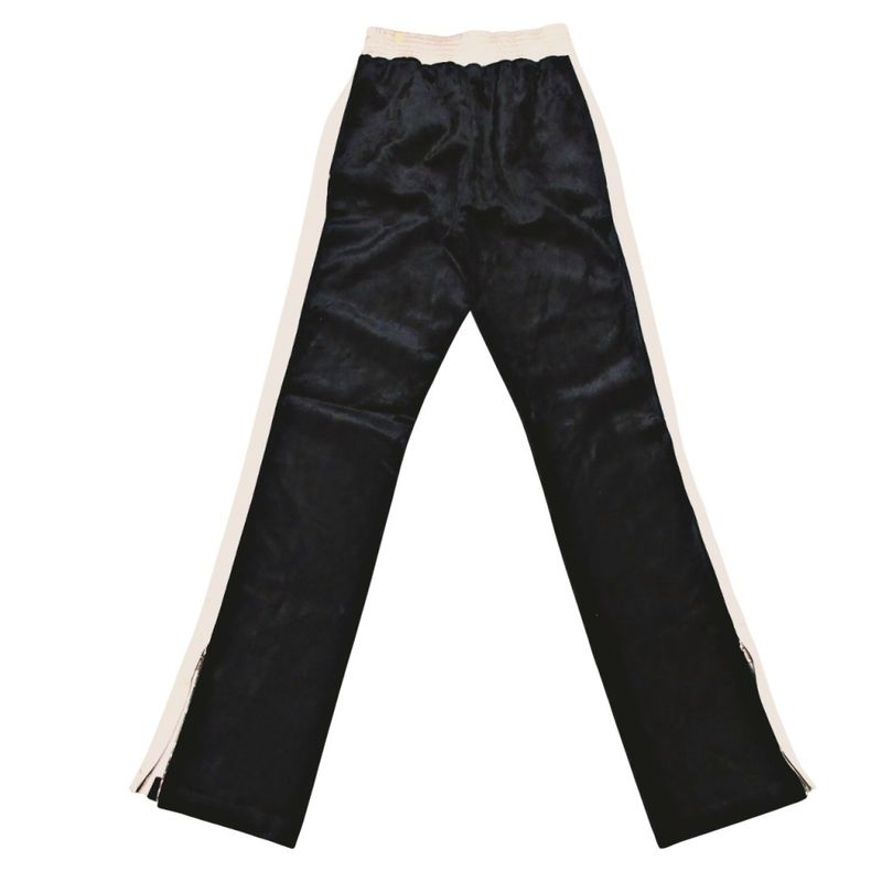 Chanel Vintage VIP Limited Edition Sideline Velour Track Pants Easy Pants Black