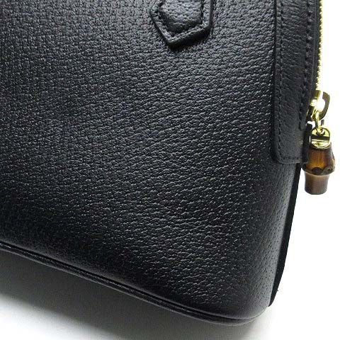 Gucci Diana Mini Tote Bag 2WAY Handbag Shoulder Bag Bamboo Leather 715775 Black