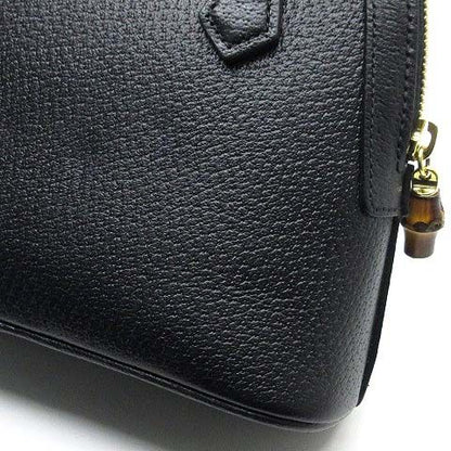 Gucci Diana Mini Tote Bag 2WAY Handbag Shoulder Bag Bamboo Leather 715775 Black