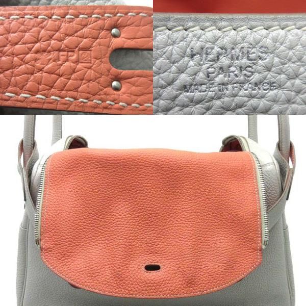 Hermes Lindy 34 Verso Shoulder Bag Handbag Shoulder Taurillon Clemence Pearl