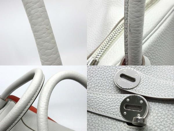 Hermes Lindy 34 Verso Shoulder Bag Handbag Shoulder Taurillon Clemence Pearl