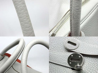 Hermes Lindy 34 Verso Shoulder Bag Handbag Shoulder Taurillon Clemence Pearl