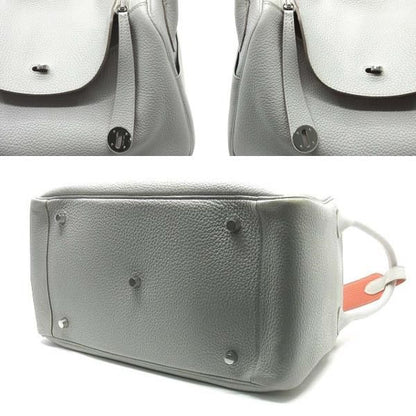Hermes Lindy 34 Verso Shoulder Bag Handbag Shoulder Taurillon Clemence Pearl