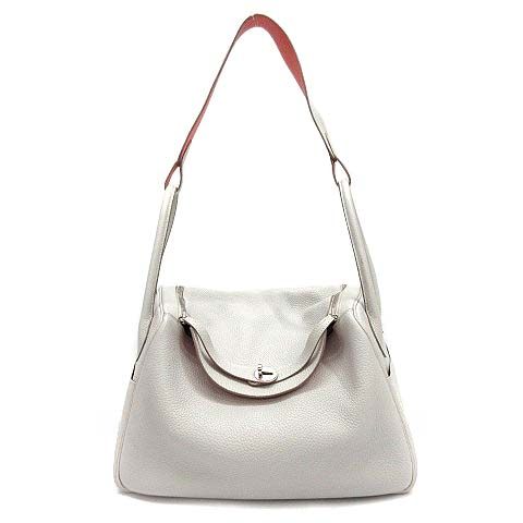 Hermes Lindy 34 Verso Shoulder Bag Handbag Shoulder Taurillon Clemence Pearl