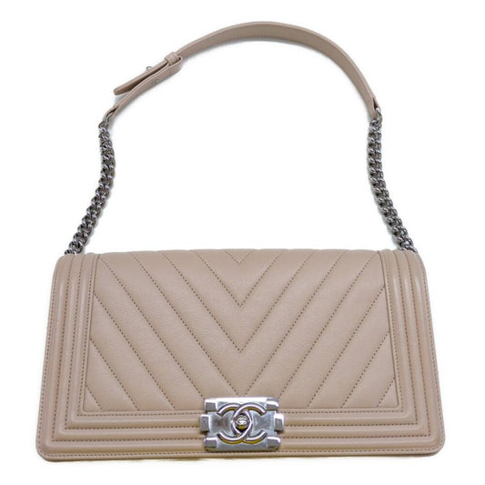 Chanel Boy Chanel V-stitched Chain Shoulder Bag / Pink / Next-day Delivery