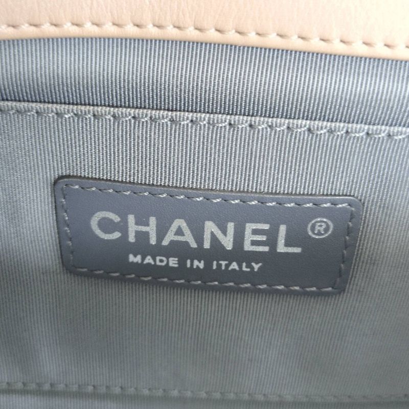 Chanel Boy Chanel V-stitched Chain Shoulder Bag / Pink / Next-day Delivery