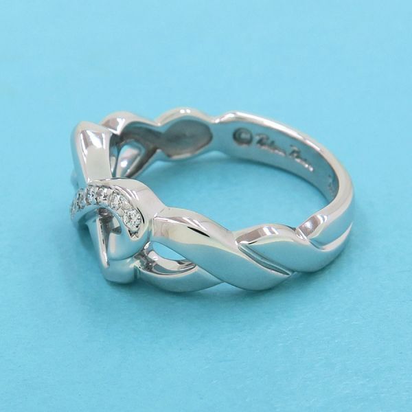 Tiffany & Co Double Rubbing Heart Diamond Ring #9