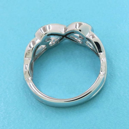 Tiffany & Co Double Rubbing Heart Diamond Ring #9