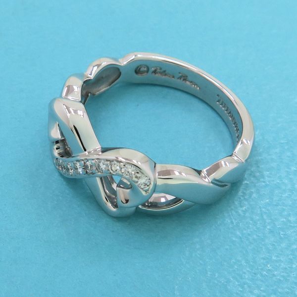 Tiffany & Co Double Rubbing Heart Diamond Ring #9