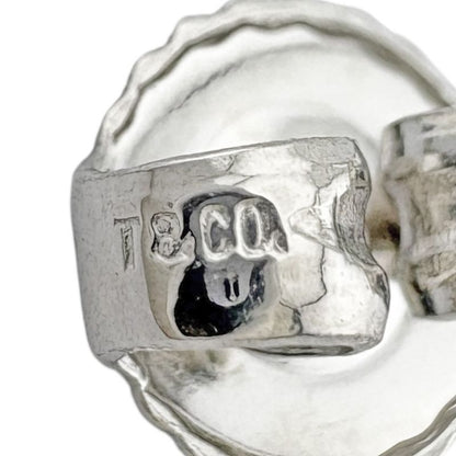 Tiffany & Co Open Heart Earrings Pt950platinum Ladies Tiffany & Co Used Tiffany