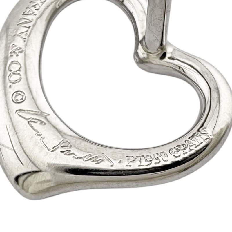 Tiffany & Co Open Heart Earrings Pt950platinum Ladies Tiffany & Co Used Tiffany