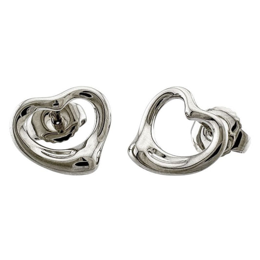 Tiffany & Co Open Heart Earrings Pt950platinum Ladies Tiffany & Co Used Tiffany