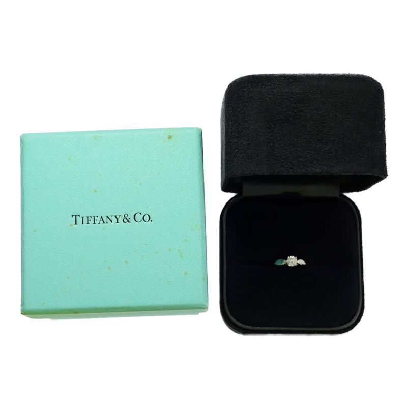0.28ct/tiffany & Co Tiffany & Co Harmony 1P Diamond Ring And Ring/pt950-3.5g/8/#