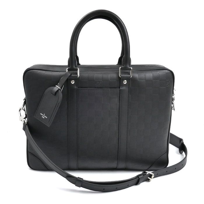 Louis Vuitton PDV Business Bag Damier Infini Black N40444 IC Chip Men's Used