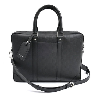 Louis Vuitton PDV Business Bag Damier Infini Black N40444 IC Chip Men's Used