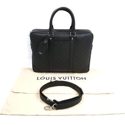 Louis Vuitton PDV Business Bag Damier Infini Black N40444 IC Chip Men's Used