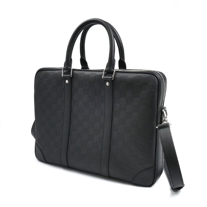 Louis Vuitton PDV Business Bag Damier Infini Black N40444 IC Chip Men's Used