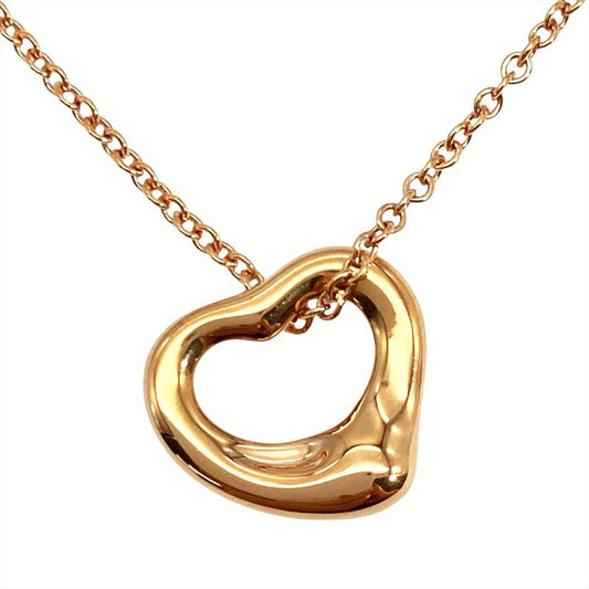 Tiffany & Co Tiffany & Co Open Heart Necklace 18K Pink Gold 3.0g Pink Gold