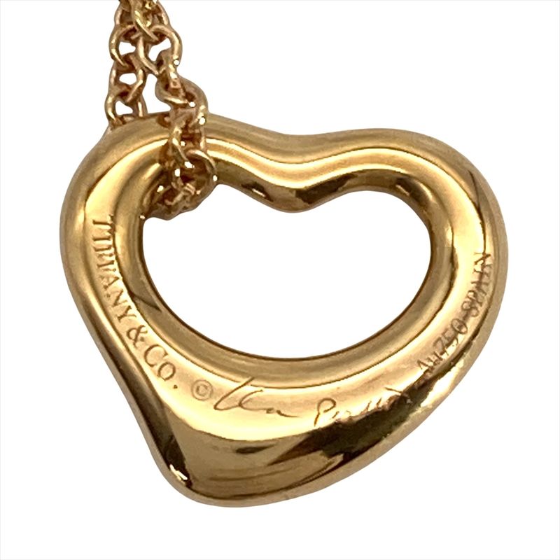 Tiffany & Co Tiffany & Co Open Heart Necklace 18K Pink Gold 3.0g Pink Gold