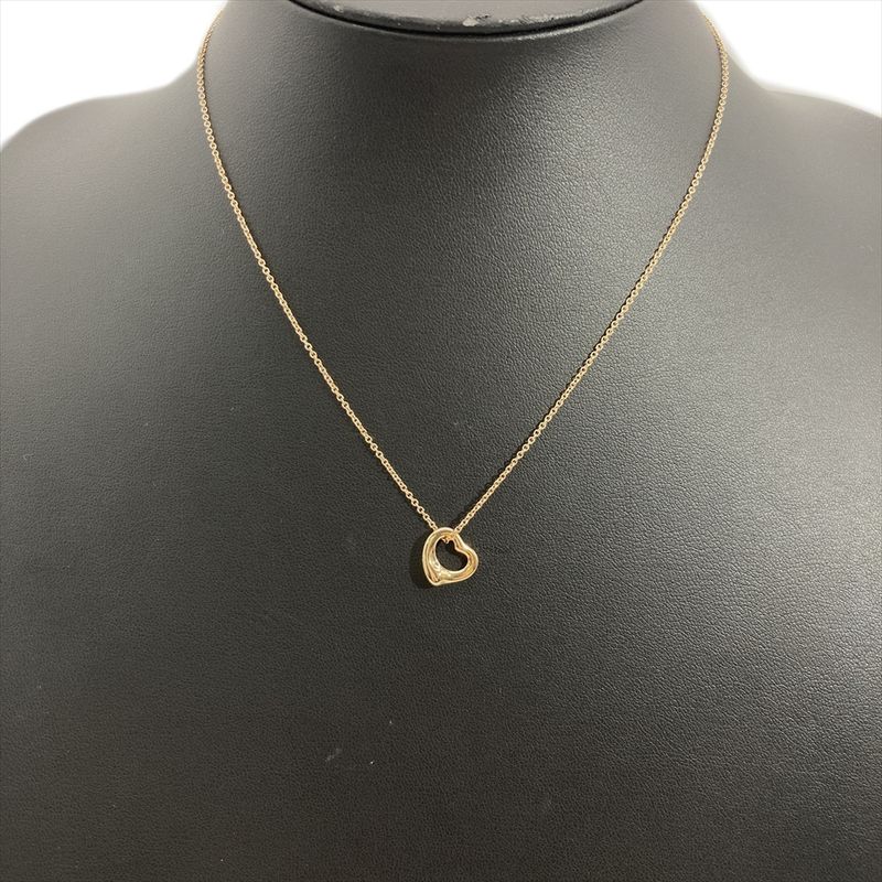 Tiffany & Co Tiffany & Co Open Heart Necklace 18K Pink Gold 3.0g Pink Gold
