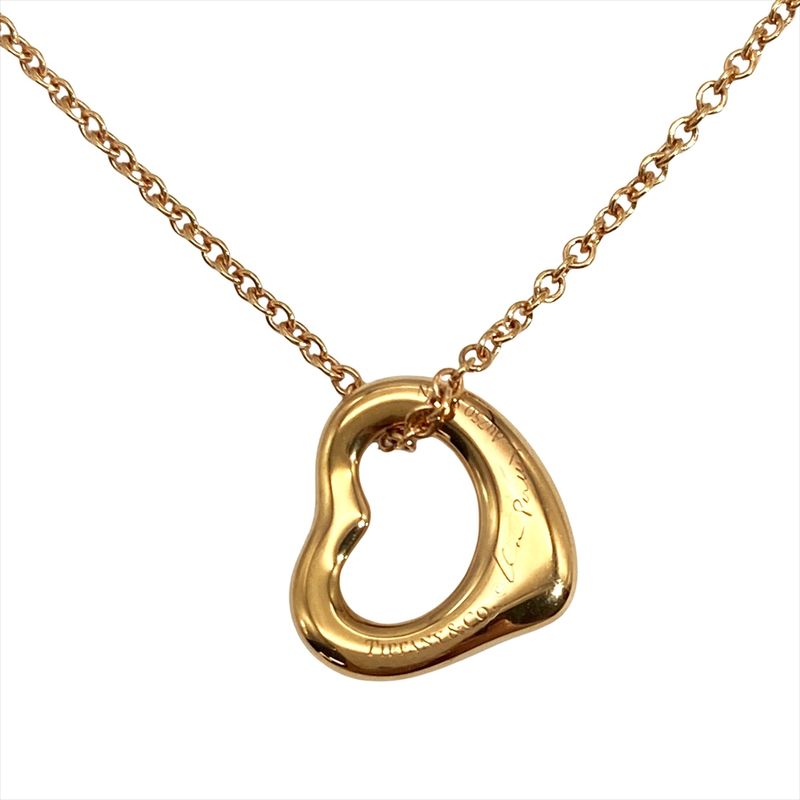 Tiffany & Co Tiffany & Co Open Heart Necklace 18K Pink Gold 3.0g Pink Gold