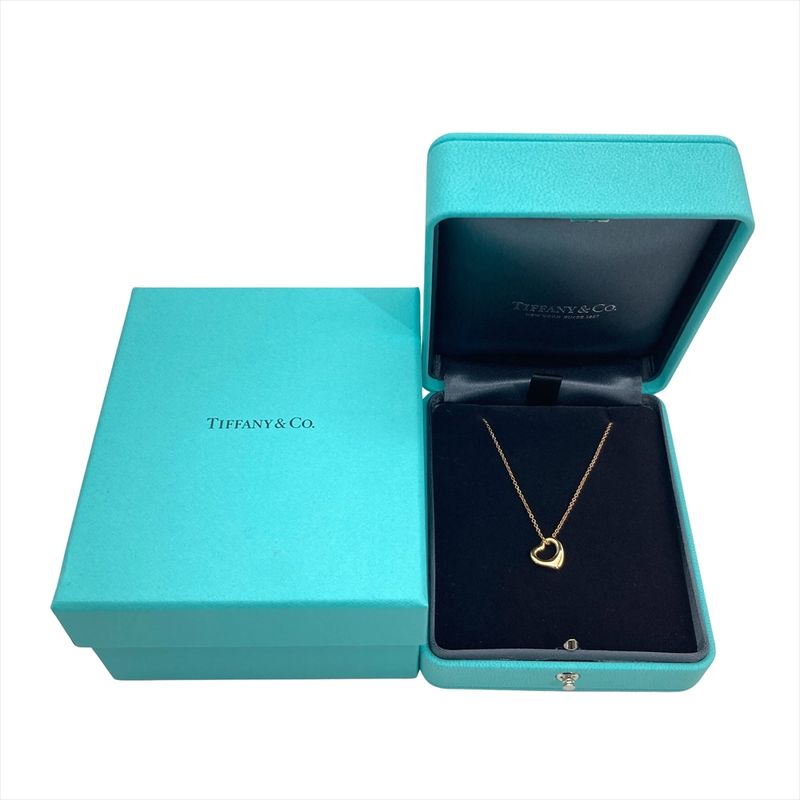 Tiffany & Co Tiffany & Co Open Heart Necklace 18K Pink Gold 3.0g Pink Gold