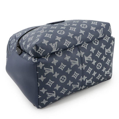 Louis Vuitton Monogram Shadow Discovery Backpack PM Leather Navy