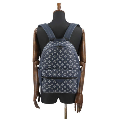 Louis Vuitton Monogram Shadow Discovery Backpack PM Leather Navy