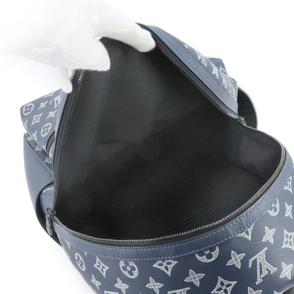 Louis Vuitton Monogram Shadow Discovery Backpack PM Leather Navy