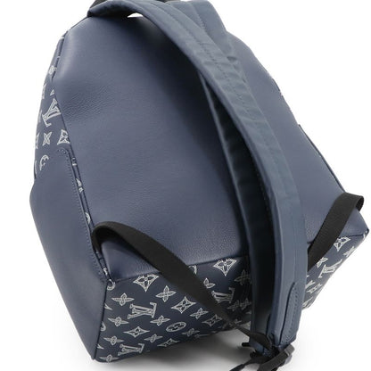 Louis Vuitton Monogram Shadow Discovery Backpack PM Leather Navy