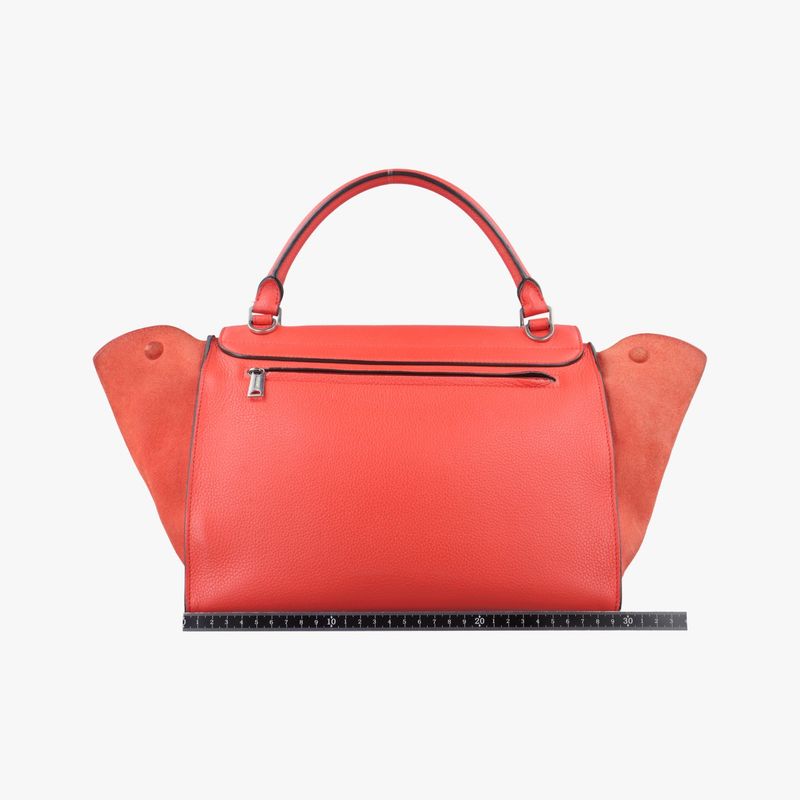 Celine Trapeze Red Leather X Suede W-sn-0162 W-pa-0172