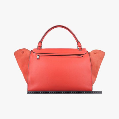 Celine Trapeze Red Leather X Suede W-sn-0162 W-pa-0172