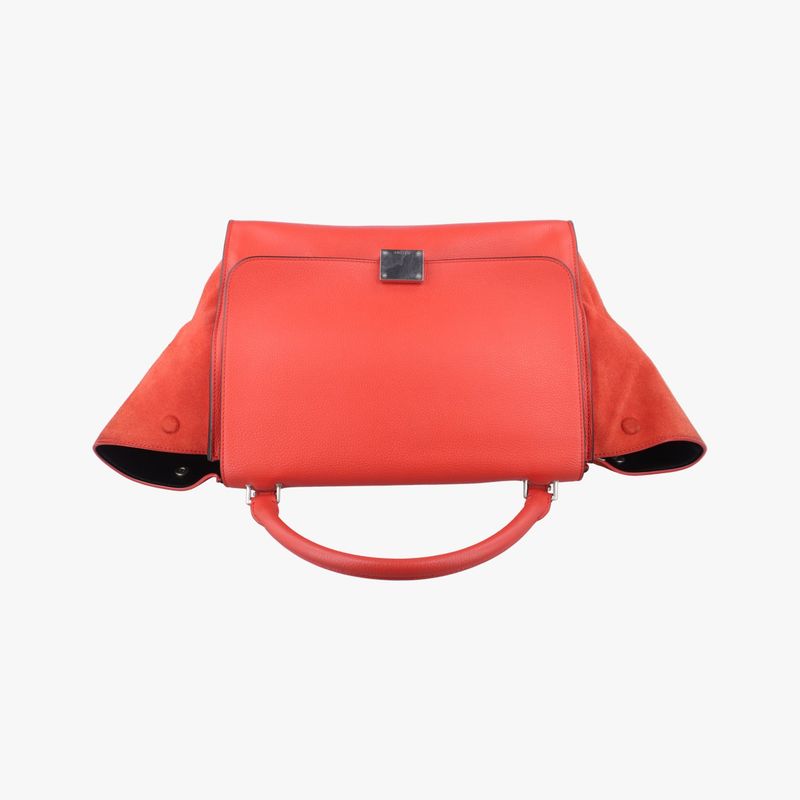 Celine Trapeze Red Leather X Suede W-sn-0162 W-pa-0172