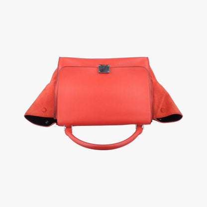 Celine Trapeze Red Leather X Suede W-sn-0162 W-pa-0172