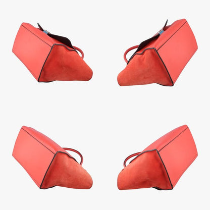Celine Trapeze Red Leather X Suede W-sn-0162 W-pa-0172