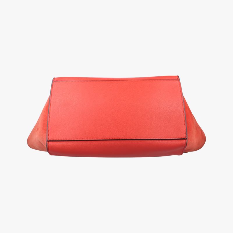 Celine Trapeze Red Leather X Suede W-sn-0162 W-pa-0172