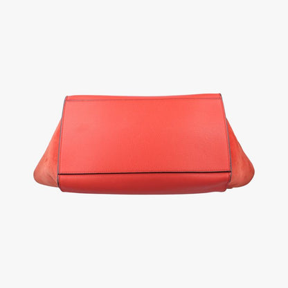 Celine Trapeze Red Leather X Suede W-sn-0162 W-pa-0172