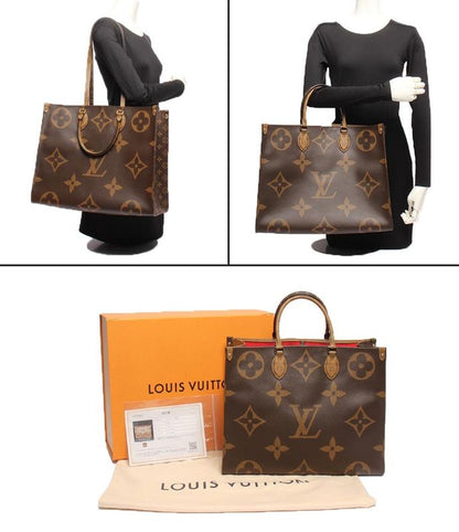 Louis Vuitton Tote Bag Shoulder Monogram Reverse Monogram Giant On The Go GM
