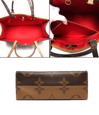 Louis Vuitton Tote Bag Shoulder Monogram Reverse Monogram Giant On The Go GM