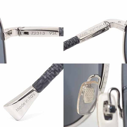 Louis Vuitton Sunglasses Conspiracion Pilot Damier Graphite Nemeth Z2313 Black