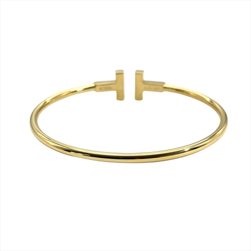 Tiffany & Co Tiffany & Co T Wire Black Onyx Bracelet 18K Yellow Gold 8.0g